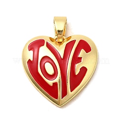 Pendentifs d'émail en laiton &nbsp;KK-I378-19G-B