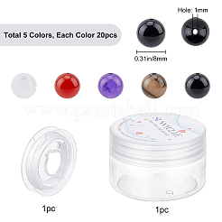Kit fai da te per realizzare braccialetti elastici con pietre preziose rotonde&nbsp;DIY-SC0014-42
