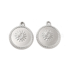 Pendenti in acciaio inossidabile 304 anti-appannamento con montature in strass&nbsp;STAS-B032-09P