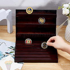 Expositor de madera para monedas conmemorativas.&nbsp;ODIS-WH0001-78