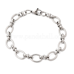 201 Edelstahl-Armbänder mit ovalen Gliederketten für Herren&nbsp;STAS-T077-05P