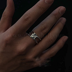 Rhodinierte 925 Sterling Silber Manschettenringe für Männer&nbsp;FS-WG54AA0-01