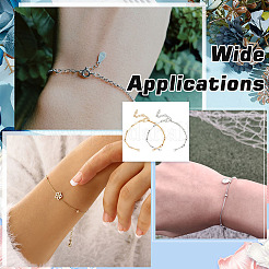 12 stücke 2 farben 304 edelstahl bar link kette armband machen&nbsp;AJEW-MA00003