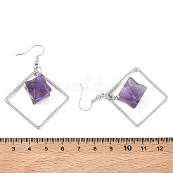 Orecchini pendenti in ottone con rombo&nbsp;EJEW-D360-01P
