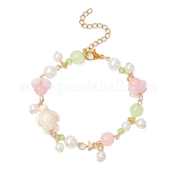 Pulseras con dijes de cuentas de turquesa sintética&nbsp;BJEW-JB11849-02