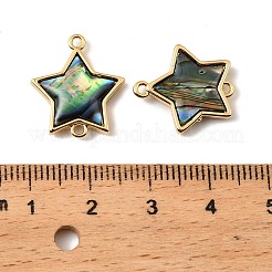 Natürliche Paua-Muschel-Stern-Verbindungsanhänger&nbsp;KK-G538-42G