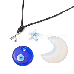 Fabrication de collier en cordon polyester ciré réglable&nbsp;AJEW-JB01308-01