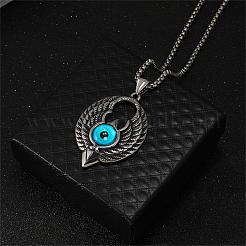 Collar con colgante de ala con mal de ojo&nbsp;JN1116A