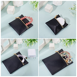 2 stücke 2 arten rechteck quadrat pu leder schmuck geschenk zipper taschen&nbsp;ABAG-TADJ0001-01A