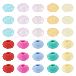 100pcs 2 Arten undurchsichtige europäische Acrylperlen&nbsp;OACR-TA0005-07