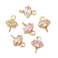 Ciondoli a forma di occhio di cavallo in ottone con pavé di zirconi cubici Shegrace&nbsp;XGRQ2O297-436G