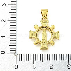 Echte 18k vergoldete Messinganhänger mit Muschel&nbsp;KK-D534-05G-02