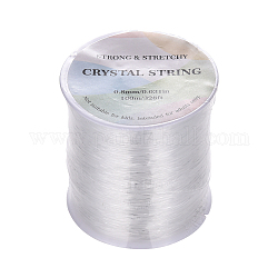 Elastic Crystal String, Elastic Beading Thread, for Stretch Bracelet Making, Clear, 0.8mm, about 109.36 yards(100m)/roll