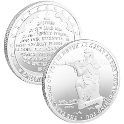 Монета из сплава, благодарственный подарок, Человеческий узор, 40x3 мм