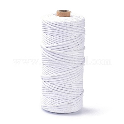 コットン糸  DIYの工芸品について  ギフトラッピングとジュエリー作り  ホワイト  3mm  約109.36ヤード（100m）/ロール