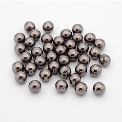 Imitation Pearl Acrylic Round Beads, Rosy Brown, 10mm, Hole: 1mm