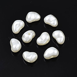 Perles d'imitation perles en plastique ABS, ovale, couleur de coquillage, 6x9x6mm, Trou: 1.5mm
