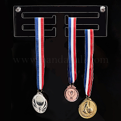 Acryl-Medaillen-Aufhänger-Halter-Display-Wandregal, mit Schrauben, Transparent, 100x300x5 mm, Bohrung: 8.5 mm