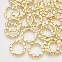 Legierung Verknüpfung rings, Ring, Licht Gold, 19x2 mm, Innendurchmesser: 13 mm