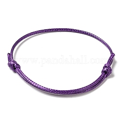 Création de bracelets en corde de polyester ciré coréen, indigo, diamètre réglable: 40~70 mm
