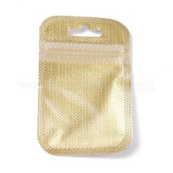 Pp不織布ジップロックバッグ  再封可能なバッグ  セルフシールバッグ  長方形  ゴールデンロッド  9x5.5x0.15cm