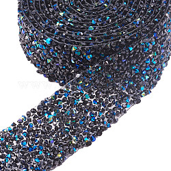Glitter Resin Hotfix Rhinestone(Hot Melt Adhesive On The Back), Rhinestone Trimming, Costume Accessories, Colorful, 3cm, about 0.9144m/yard