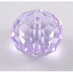 Austrian Crystal Beads, 5040 8mm, Faceted Rondelle, Lt.Plum, Size: about 8mm in diameter, 6mm thick, hole: 1mm