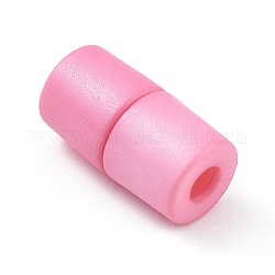 Abreißbare Pop-Barrel-Steckverbinder aus Kunststoff-Lanyard für die Halskette, Band Lanyards, Perle rosa, 20x11 mm, Bohrung: 4.5 mm