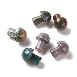 Натуральный камень агат гуаша, инструмент для массажа со скребком гуа ша, для спа расслабляющий медитационный массаж, грибовидный, 20~21x15~15.5 мм