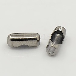 Conectores de la cadena de bola de hierro, gunmetal, 10 mm de largo, 4 mm de ancho, 4 mm de espesor, agujero: 2.5 mm, apto para cadena de bolas de 3.2 mm