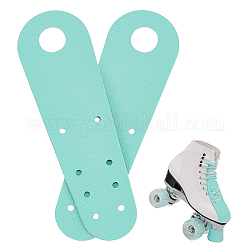 Ahandmaker 1 paire de protège-orteils pour patins à roulettes, Protecteur d'orteil plat en cuir pour patins à roulettes, vert, protège-orteils pour patins à glace, accessoires pour patins à roulettes
