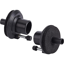 BENECREAT 2pcs Hi-hat Cymbal Stand Holder, 22mm Black Rubber Drum Set Surpport Accessories for Perfect Music Performance