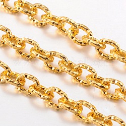 Алюминиевых кабелей цепи, несварные, овальные, золотые, 7x6x1.5 мм