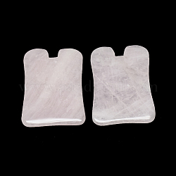 Tablas de gua sha de cuarzo rosa natural, herramientas de masaje de raspado, gua sha herramientas faciales, 76~77x52~53x5~6mm
