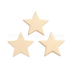 Brass Cabochon, Long-Lasting Plated, Star, Brushed Antique Bronze, 22x22x1mm