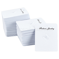 Carte di visualizzazione spilla di carta, con retro in pvc, per appendere la visualizzazione di spille, bianco, 7.2x5.7x0.04cm, 100pcs/scatola