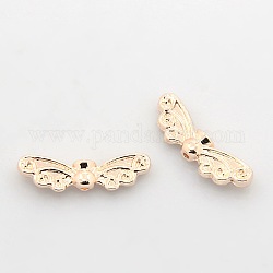 Nickel Free & Lead Free Rose Gold Alloy Beads, Long-Lasting Plated, Bees, 7x22x4mm, Hole: 1mm