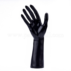 Kunststoff-Mannequin weibliche Handanzeige, Schmuck Armband Halskette Ring Handschuh Standhalter, Schwarz, 5.5x10.5x25 cm