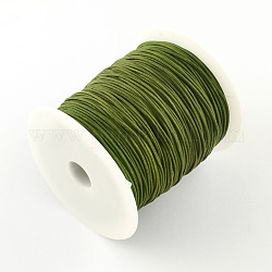 Filo nylon, con un filo di nylon all'interno, verde oliva scuro, 2mm, circa 109.36 iarde (100 m)/rotolo