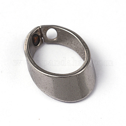 201 Stainless Steel Pendant Bails, Stainless Steel Color, 19x13x5mm, Hole: 2mm