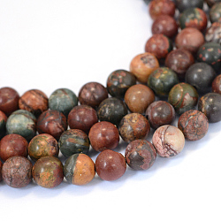 Fili di perline di picasso pietra naturale / picasso, tondo, 8~8.5mm, Foro: 1 mm, circa 47pcs/filo, 15.5 pollice