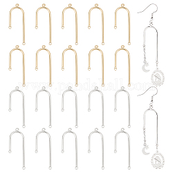 Benecreat 20 個 2 色シャンデリアコンポーネントリンク  3リングリンクペンダント  ネックレス、ブレスレット、ペンダント、イヤリング、ジュエリーを作成するためのプラチナとゴールドのイヤリング コネクターー