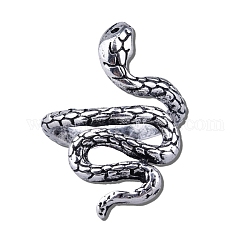 Polsino aperto in lega, anello per maglia anello all'uncinetto, portafilo guidafilo da donna, argento antico, serpente, diametro interno: 1.9 cm
