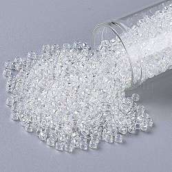 Toho perline rotonde, perline giapponesi, (161) cristallo trasparente ab, 8/0, 3mm, Foro: 1 mm, circa 1110pcs/50g