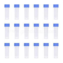 Contenitori per perline in plastica con tubo graduato nbeads, con coperchio, chiaro, 5.85x1.7cm, Capacità: 5ml, 60pcs/scatola