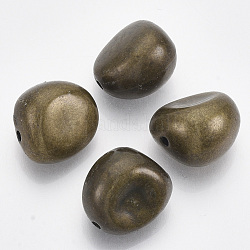Ccb Kunststoff-Perlen, Nuggets, Antik Bronze, 17.5x16.5x13 mm, Bohrung: 2 mm, ca. 200 Stk. / 500 g