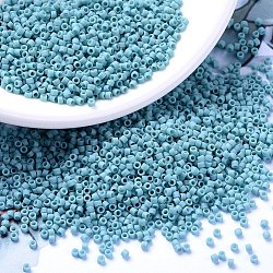 MIYUKI Delica Beads, Cylinder, Japanese Seed Beads, 11/0, (DB0375) Matte Opaque Turquoise Blue Luster , 1.3x1.6mm, Hole: 0.8mm, about 2000pcs/10g