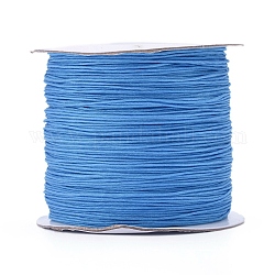 Hilo de nylon, cable de la joya de encargo de nylon para la elaboración de joyas tejidas, azul dodger, 0.6mm, alrededor de 142.16 yarda (130 m) / rollo