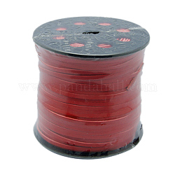 Cable coreano de imitación de gamuza, encaje de imitación de gamuza, con cuero de la PU, rojo, 3x1.5mm, Aproximadamente 100 yardas / rollo (300 pies / rollo)
