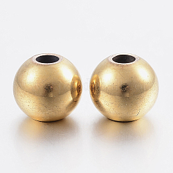 304 Stainless Steel Beads Spacers, Rondelle, Golden, 8x7mm, Hole: 2.5mm